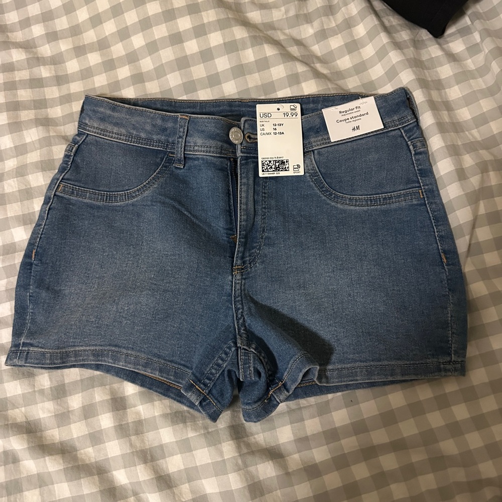 H&M Girls Blue Denim Shorts 12-13Y (UK)